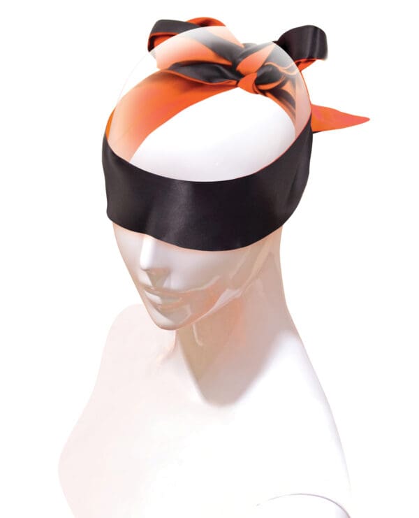 The 9's Orange is the New Black Satin Sash Reversible Blindfold - Image 3