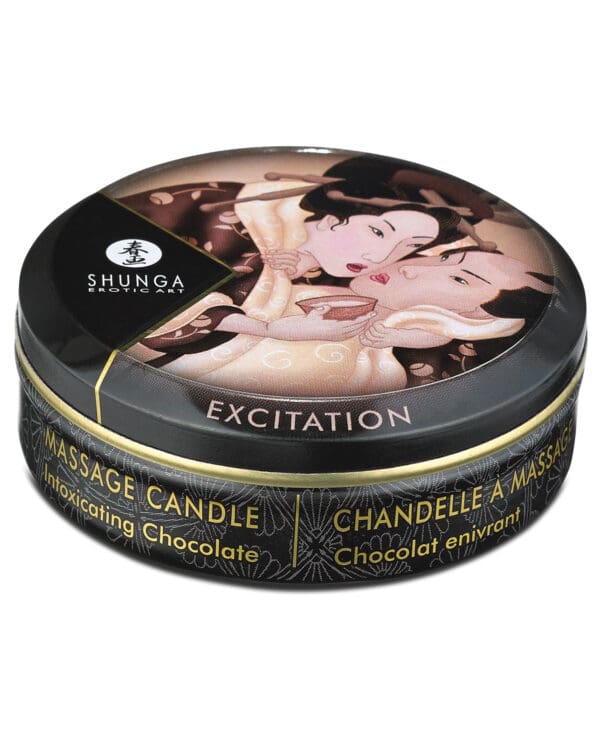Shunga Excitation Mini Candlelight Massage Candle - 1 oz Intoxicating Chocolate - Image 2