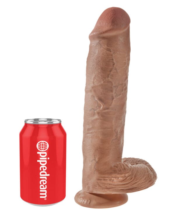 King Cock 11" Cock w/Balls - Tan - Image 5