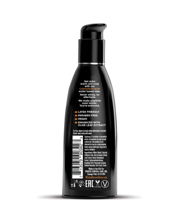 Wicked Sensual Care Aqua Water Based Lubricant - 2 oz Cinnamon Bun - Image 2