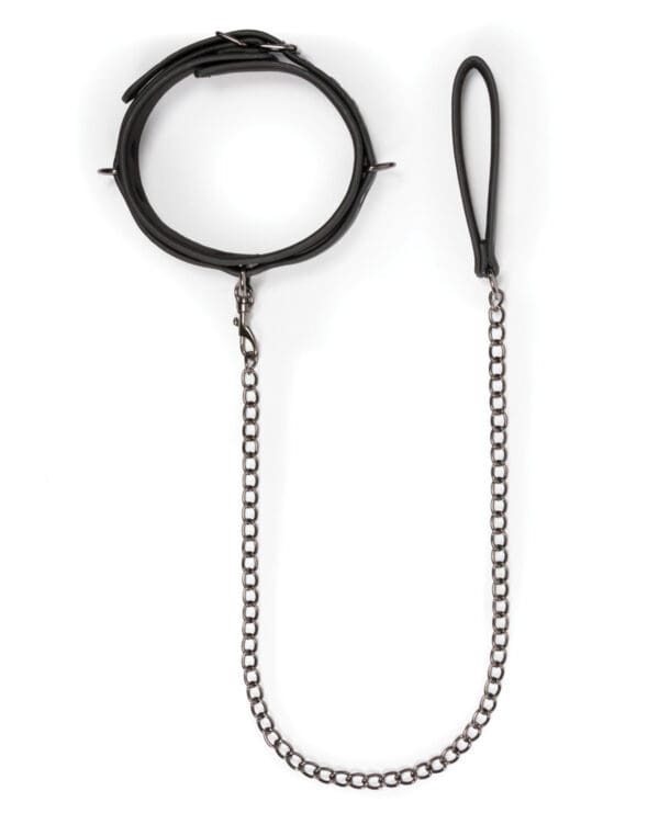 Easy Toys Fetish Collar w/Leash - Black - Image 2