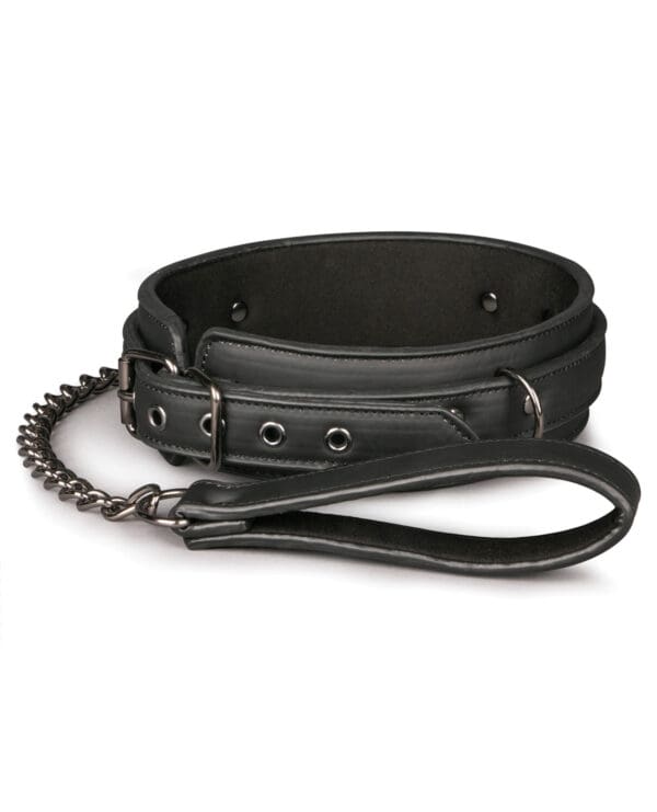 Easy Toys Fetish Collar w/Leash - Black - Image 3