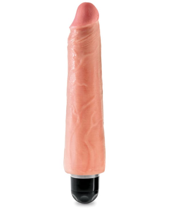 King Cock  9" Vibrating Stiffy - Flesh - Image 2