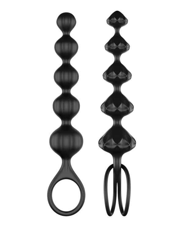 Satisfyer Love Beads Soft Silicone Beads -  Set of 2 Black - Image 4