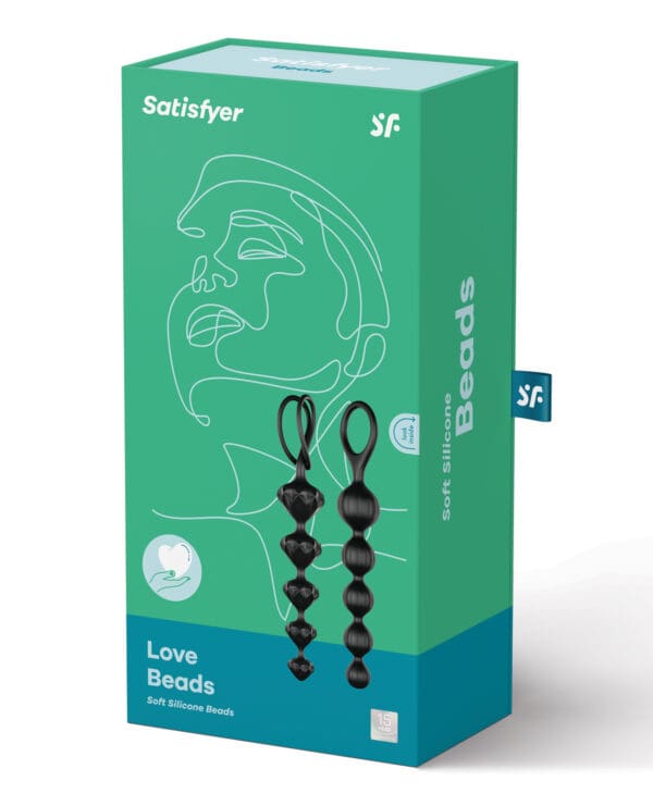 Satisfyer Love Beads Soft Silicone Beads -  Set of 2 Black - Image 5
