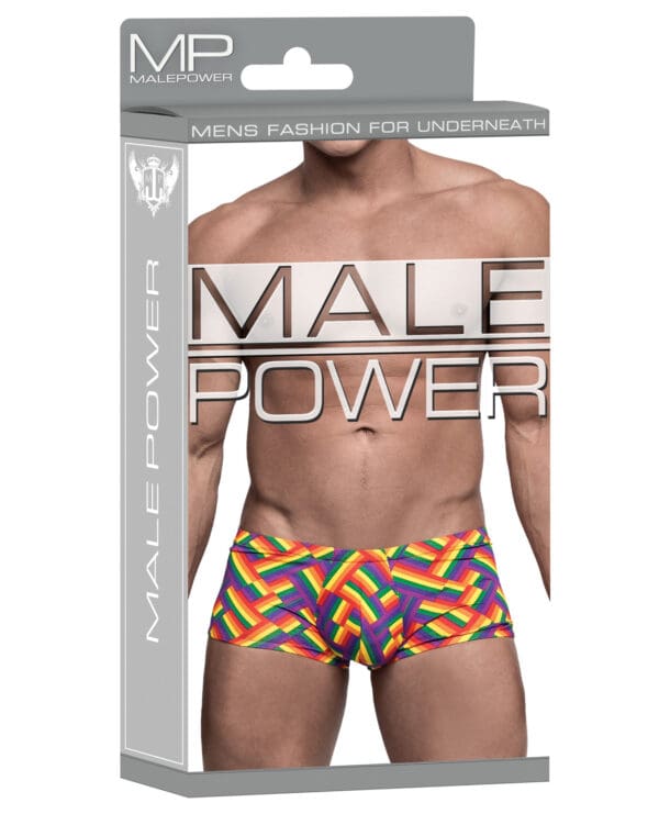 Pride Fest Contoured Pouch Mini Short Rainbow MD - Image 4