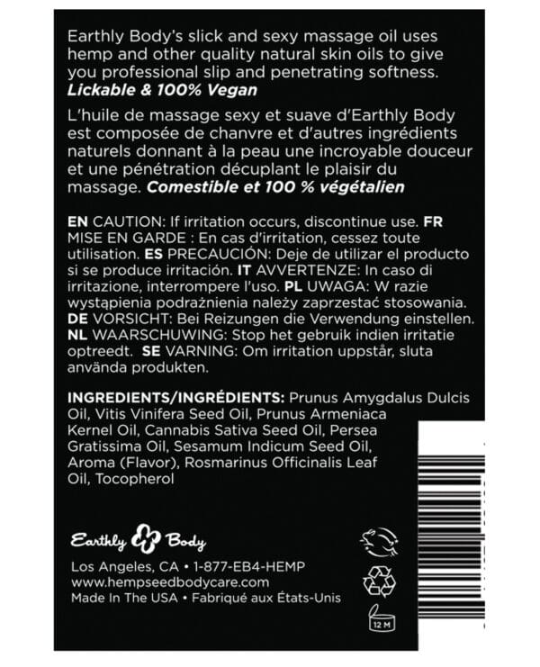 Earthly Body Edible Massage Oil - 8 oz Mango - Image 2