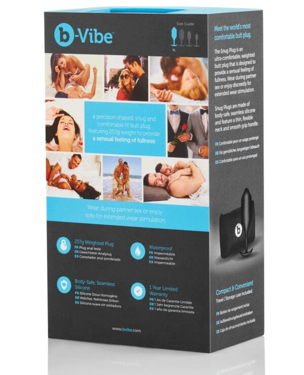 b-Vibe Weighted Snug Plug 4 - 256 g Black - Image 4