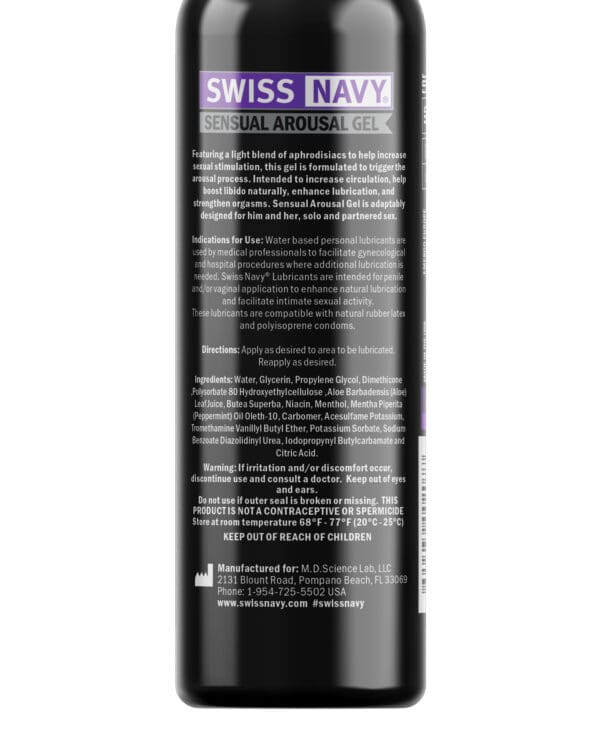 Swiss Navy Sensual Arousal Gel - 2 oz - Image 2