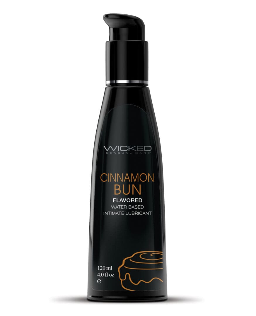 Wicked Sensual Care Aqua Water Based Lubricant - 4 oz Cinnamon Bun