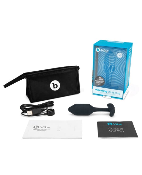 b-Vibe Vibrating Weighted Snug Plug M - 112 g Black - Image 5