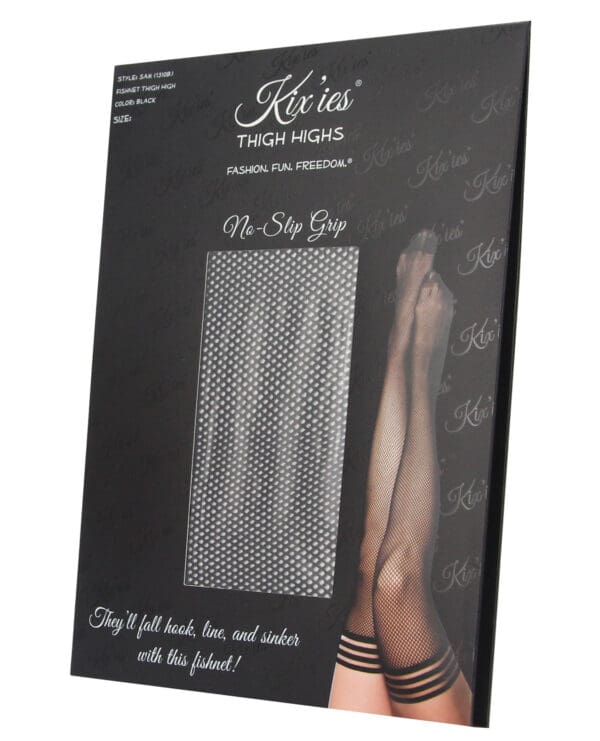 Kix'ies Sam Fishnet Thigh High Black C - Image 2