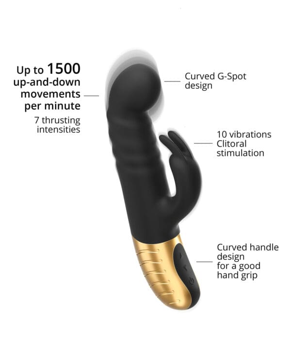 Dorcel G-Stormer Thrusting G Spot Rabbit - Black/Gold - Image 3