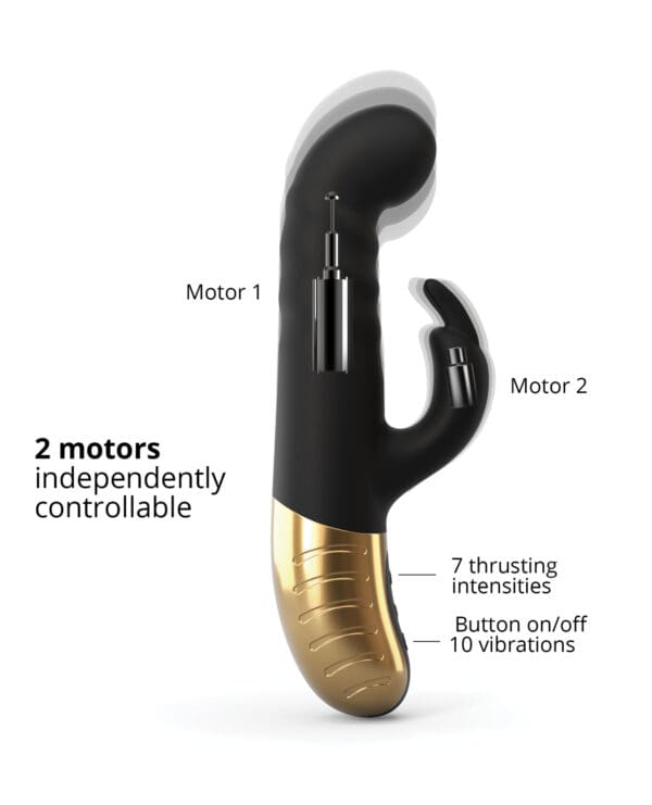 Dorcel G-Stormer Thrusting G Spot Rabbit - Black/Gold - Image 5
