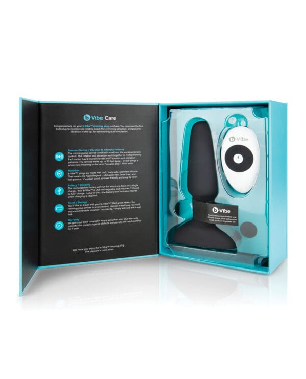 b-Vibe Rimming Plug 2 - Black - Image 3