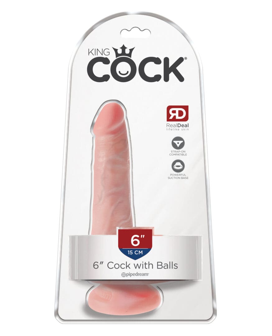 King Cock 6" Cock w/Balls - Flesh