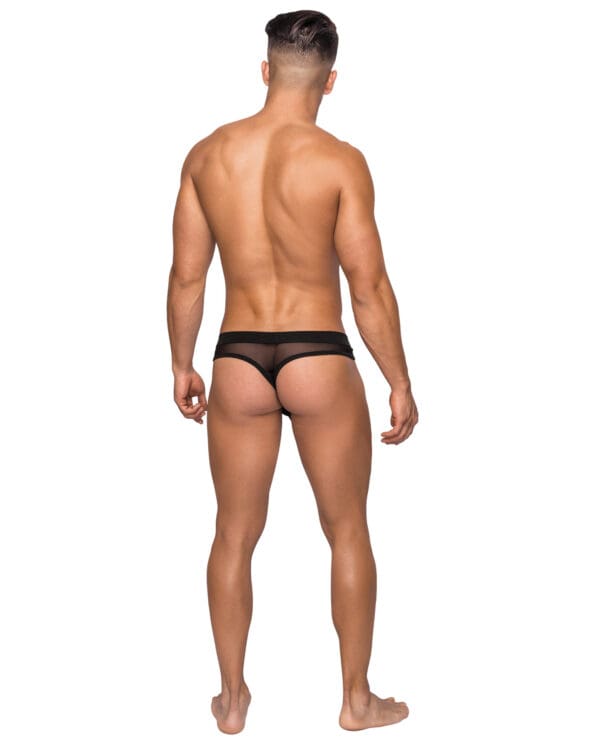 Hoser Stretch Mesh Thong Black L/XL - Image 2