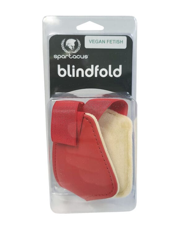 Spartacus PU Blindfold w/Plush Lining - Red - Image 2