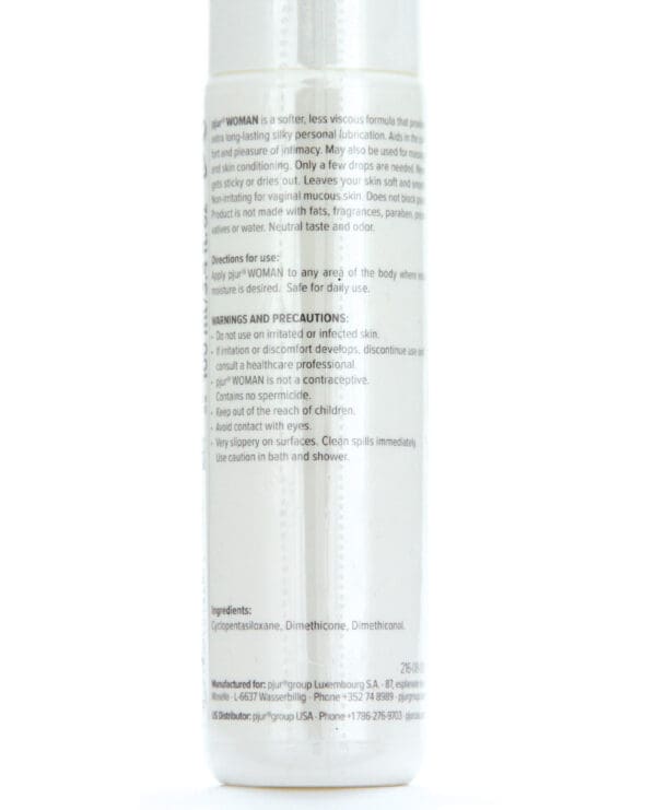 Pjur Woman Silicone Personal Lubricant - 100 ml Bottle - Image 2