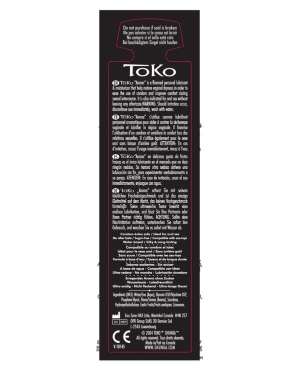 Shunga Toko Aroma Lubricant - 5.5 oz Coconut Thrills - Image 3