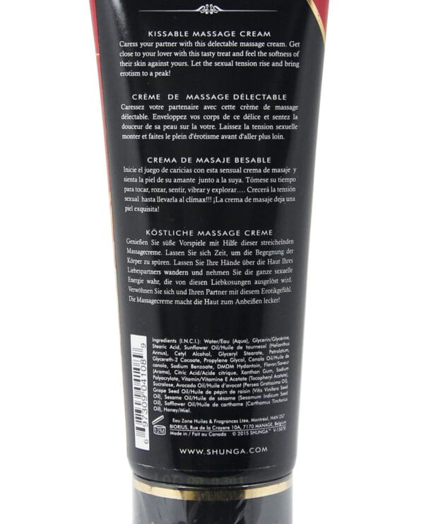 Shunga Kissable Massage Cream - 7 oz Sparkling Strawberry Wine - Image 2