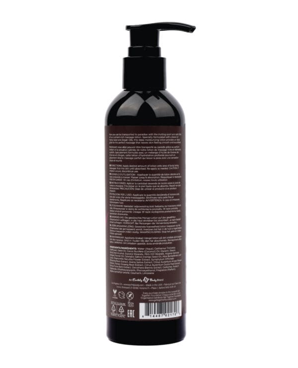 Earthly Body Hemp Seed Massage Lotion - 8 oz Skinny Dip - Image 2