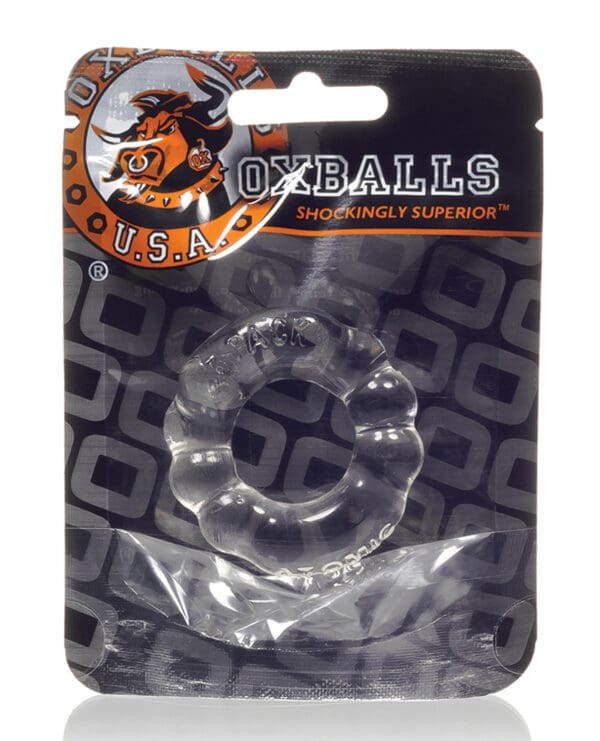 Oxballs Atomic Jock 6-Pack Shaped Cockring - Clear - Image 2