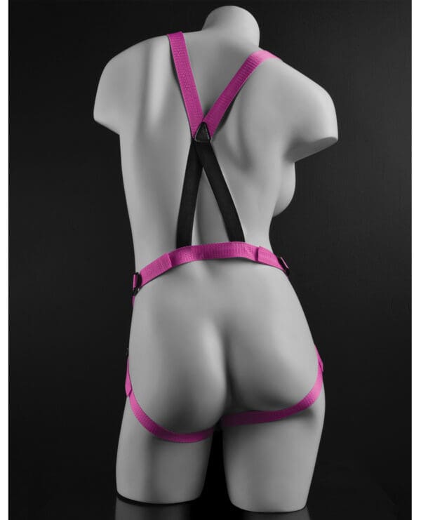 Dillio 7" Strap-On Suspender Harness Set - Pink - Image 3