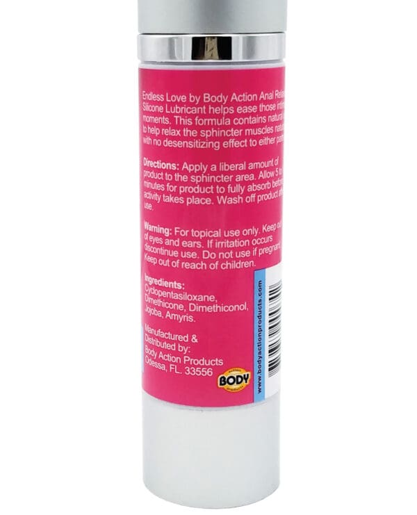 Endless Love Relaxing Anal Silicone Lubricant - 1.7 oz - Image 2