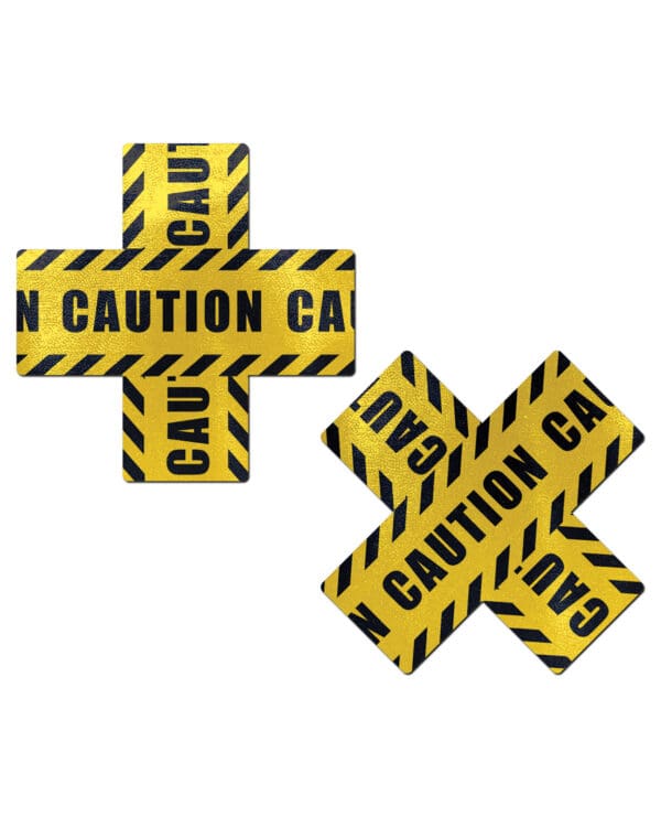 Pastease Premium Caution Cross - Black/Yellow O/S - Image 2
