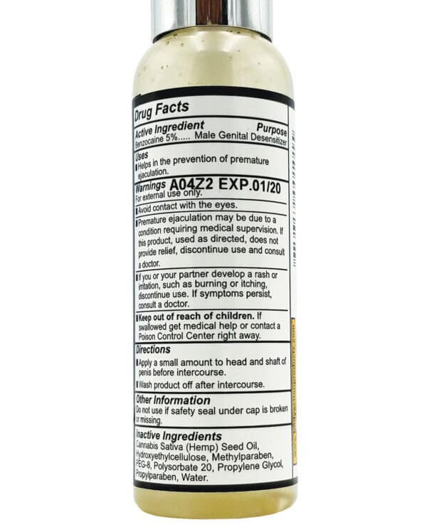Higher Control Climax Control Gel for Men w/Hemp Seed Oil - 2 oz - Image 2