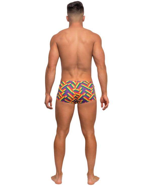 Pride Fest Contoured Pouch Mini Short Rainbow XL - Image 3
