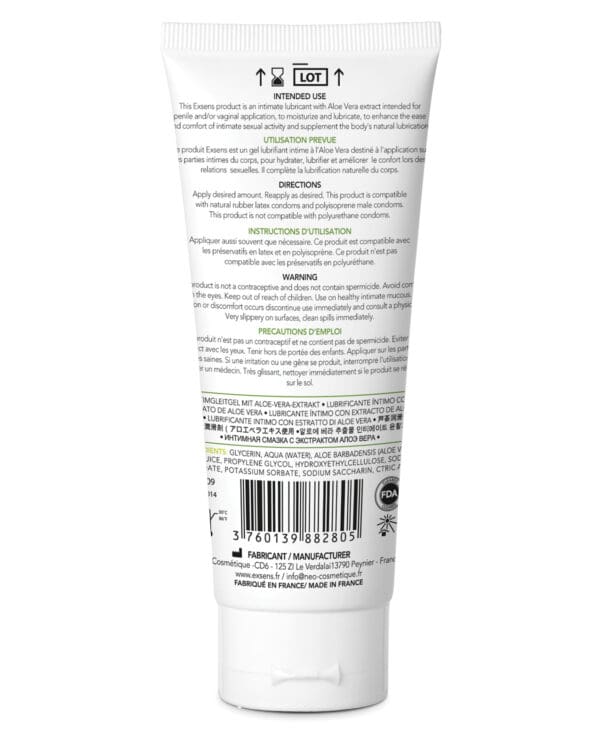 EXSENS of Paris Personal Water Based Lubricant w/Aloe Vera Extract - Image 2