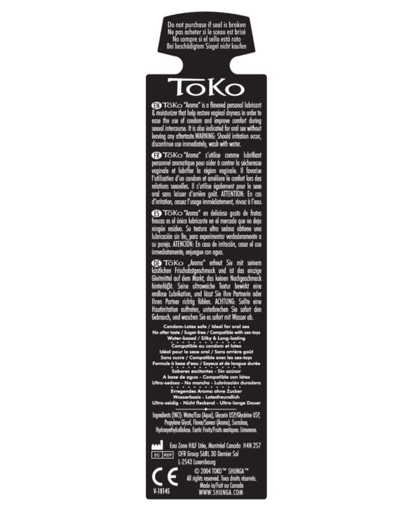 Shunga Toko Aroma Flavoured Lubricant - 5.5 oz Melon Mango - Image 2