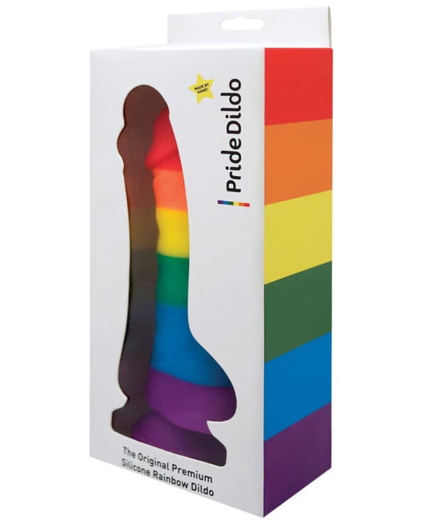 Pride Dildo w/Balls - Rainbow - Image 2