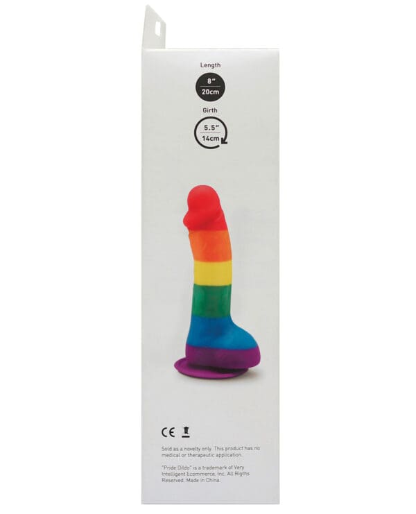 Pride Dildo w/Balls - Rainbow - Image 3