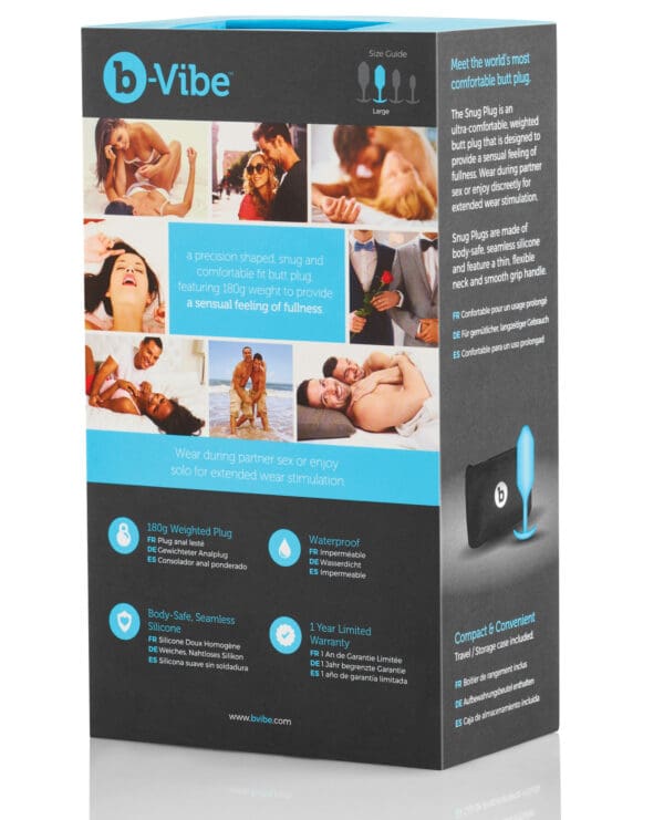 b-Vibe Weighted Snug Plug 3 - 180 g Teal - Image 4
