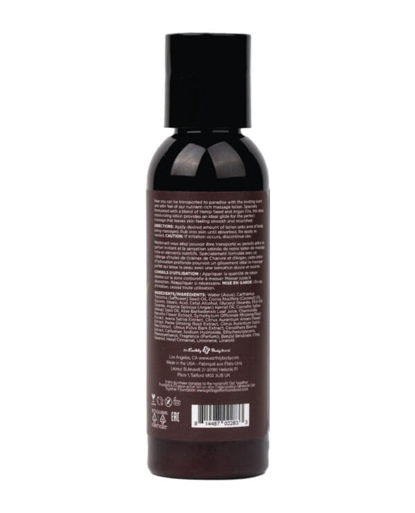 Earthly Body Hemp Seed Massage Lotion - 2 oz Naked in the Woods - Image 2