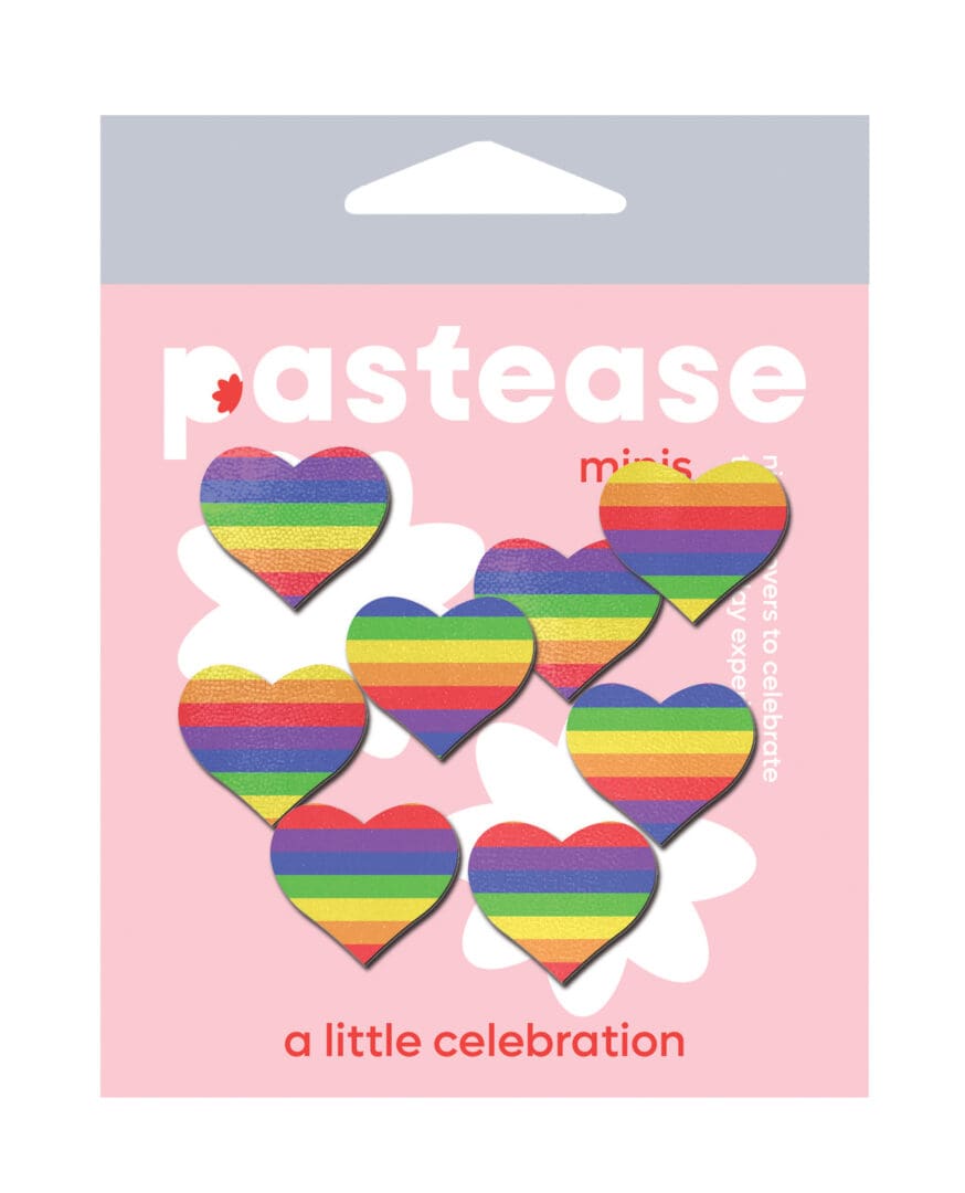 Pastease Premium Mini Rainbow Heart - Pack of 8 O/S