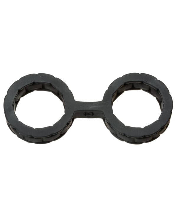 Japanese Bondage Silicone Cuffs Small - Black - Image 2
