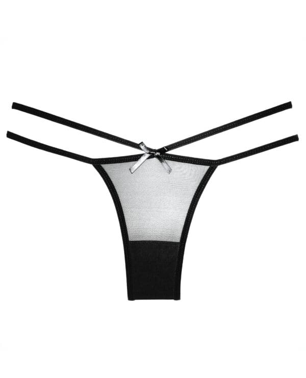 Adore Sheer Naughty Vanilla Panty Black O/S - Image 2