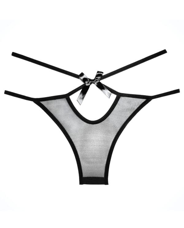 Adore Sheer Naughty Vanilla Panty Black O/S - Image 3