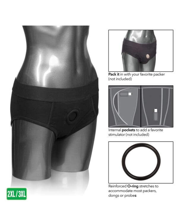 Packer Gear Brief Harness 2XL/3XL - Black - Image 5