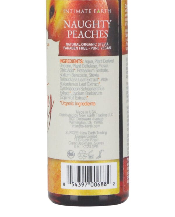 Intimate Earth Natural Flavors Glide - 60 ml Naughty Peaches - Image 2