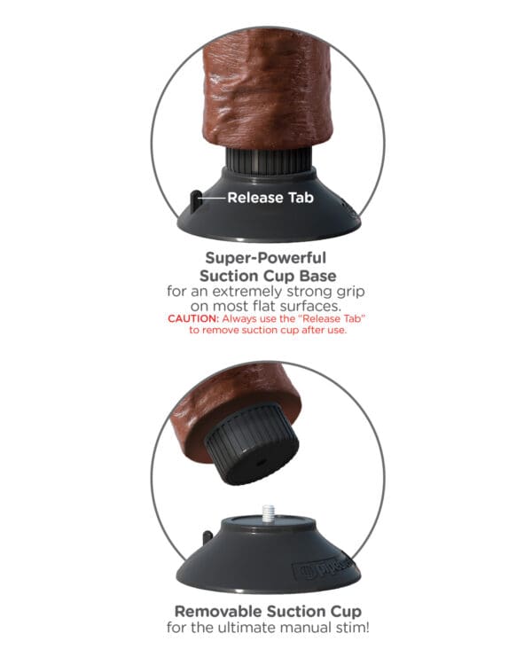 King Cock 8" Vibrating Cock - Brown - Image 4