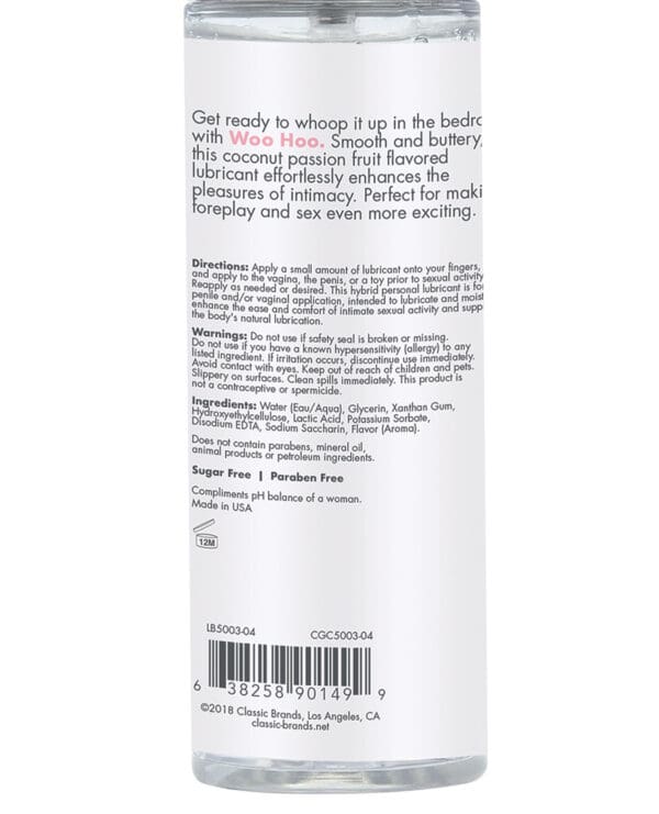 CGC Woo Hoo Flavored Personal Lubricant - 4.4 oz Coconut Passion - Image 3