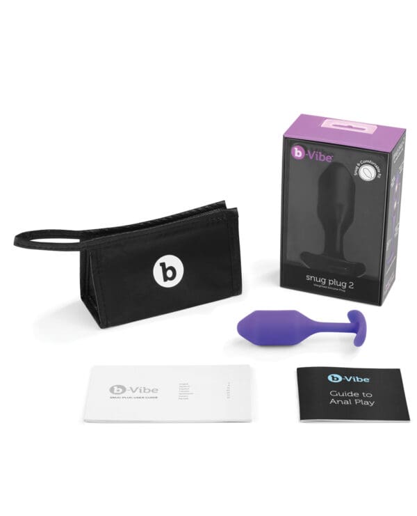 b-Vibe Weighted Snug Plug 2 - 114 g Purple - Image 5