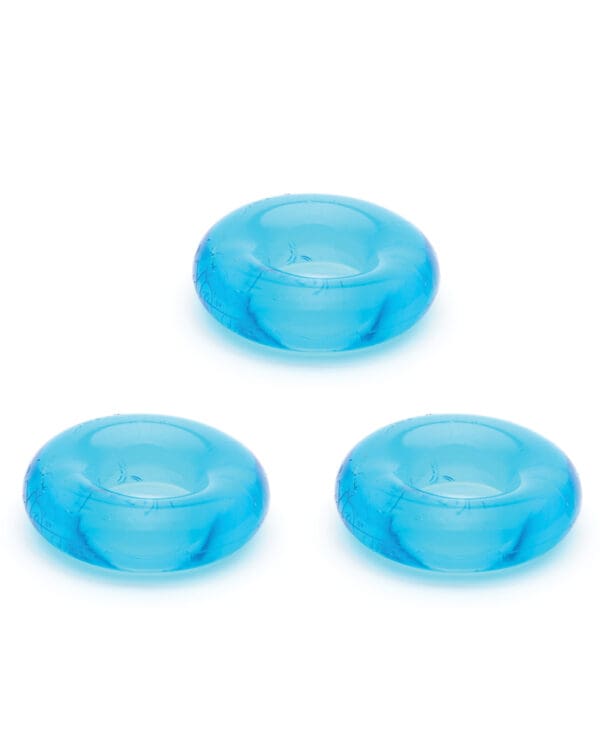 Sport Fucker Chubby Cockring Pack of 3 - Ice Blue - Image 4
