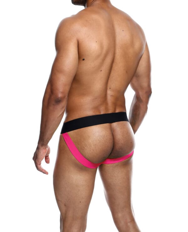 Male Basics Neon Jockstrap Coral SM - Image 3
