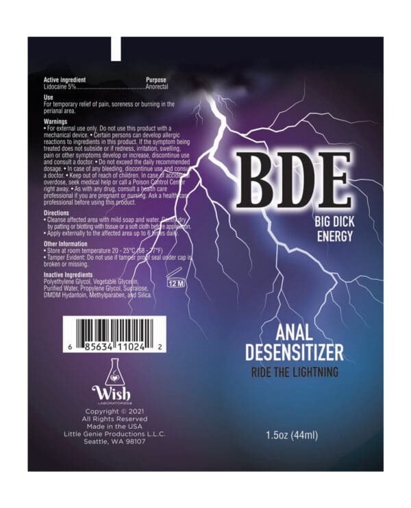 BDE Anal Desensitizer - 1.5 oz - Image 2